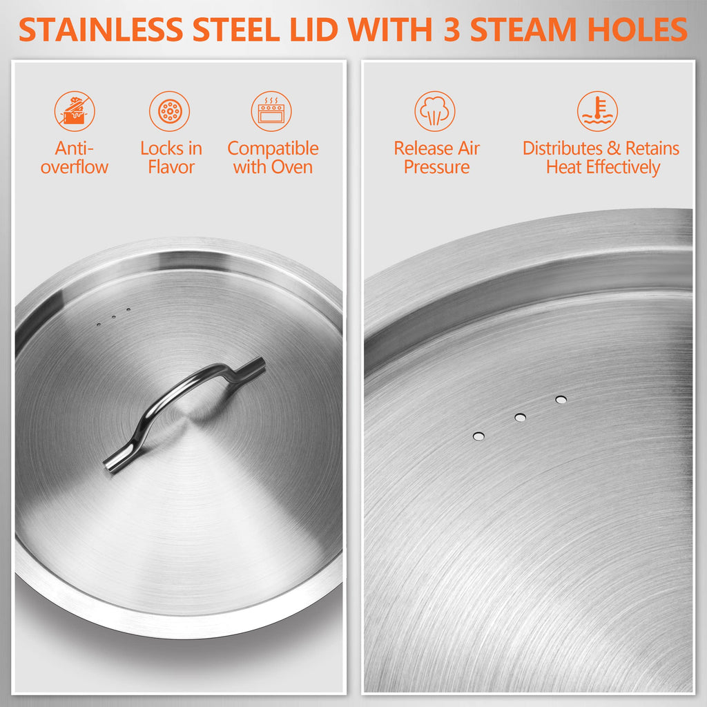 40 Quart Stainless Steel Stock Pot with Lid X27479