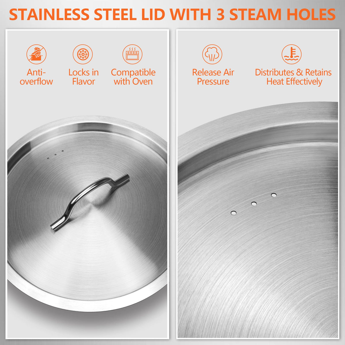 40 Quart Stainless Steel Stock Pot with Lid X27479