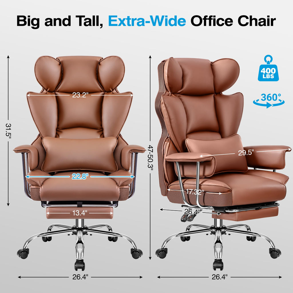 Big and Tall High Back Office Chair with Footrest B1793
