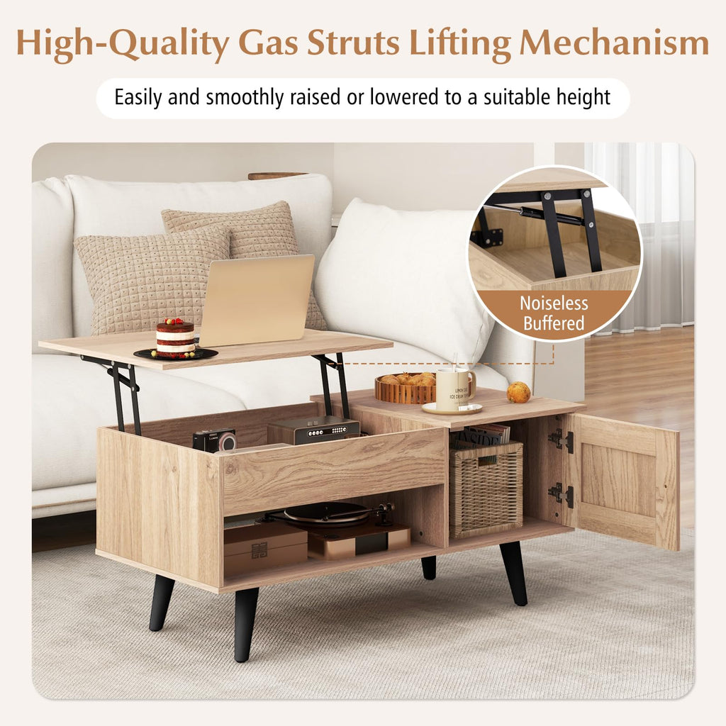 Lift Top Coffee Table with Storage and Hidden Compartment Z489