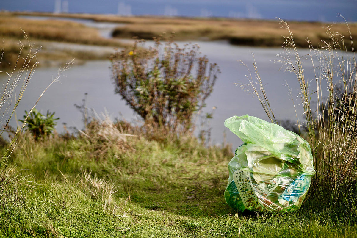 Biodegradable 40-45 Gallon Trash Bags 250 Count Green T445