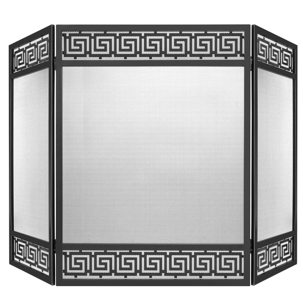 50"x32" 3 Panel Steel Fireplace Screen B533