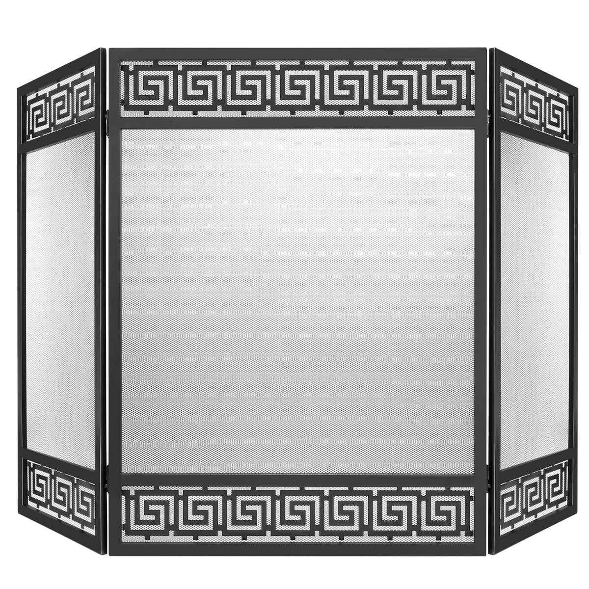 50"x32" 3 Panel Steel Fireplace Screen B533
