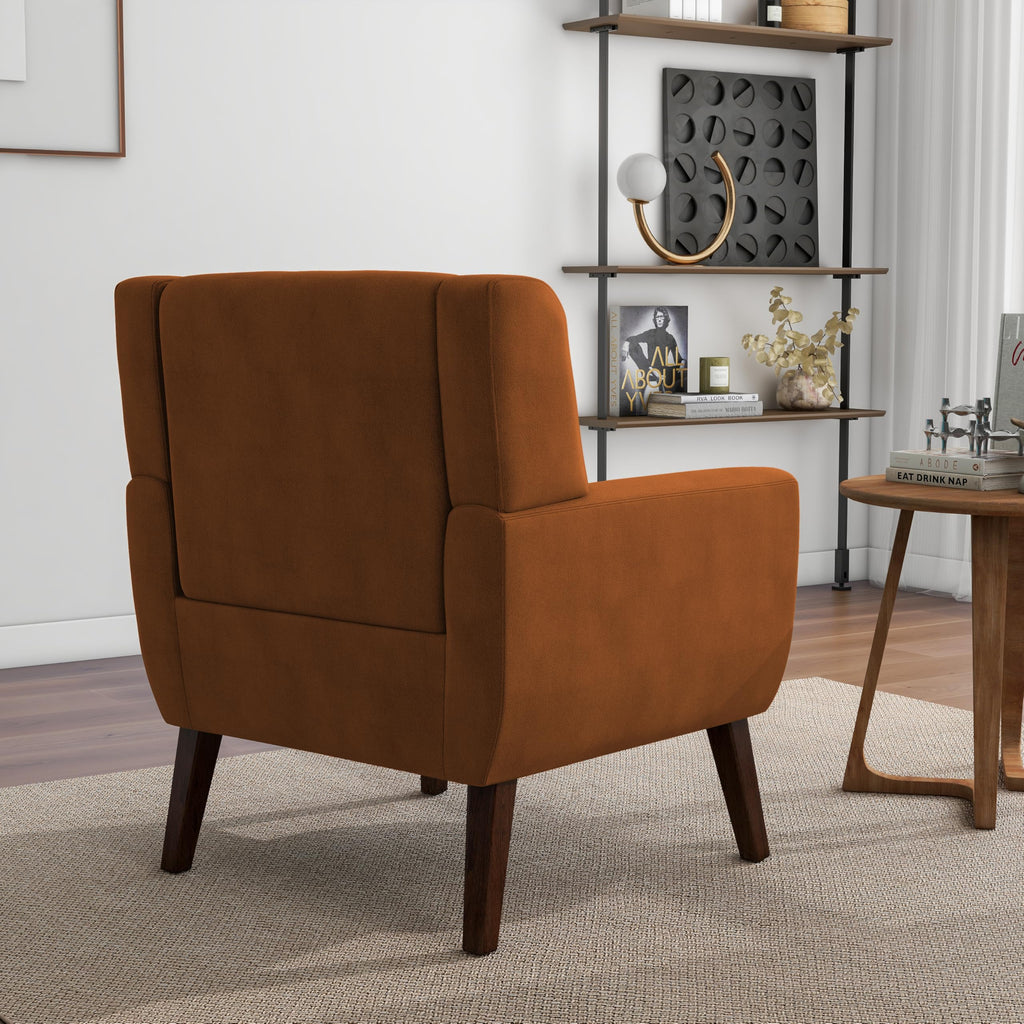 Accent Chairs Set of 2 Terracotta O59285