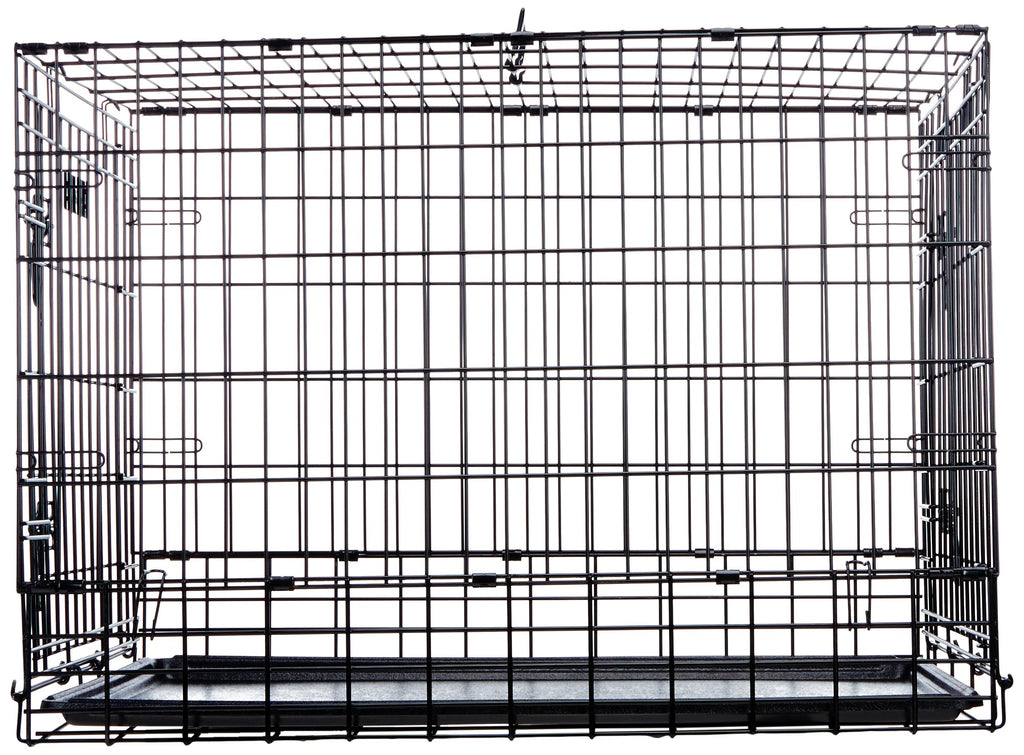 Double Door Folding Metal Dog Crate T58879
