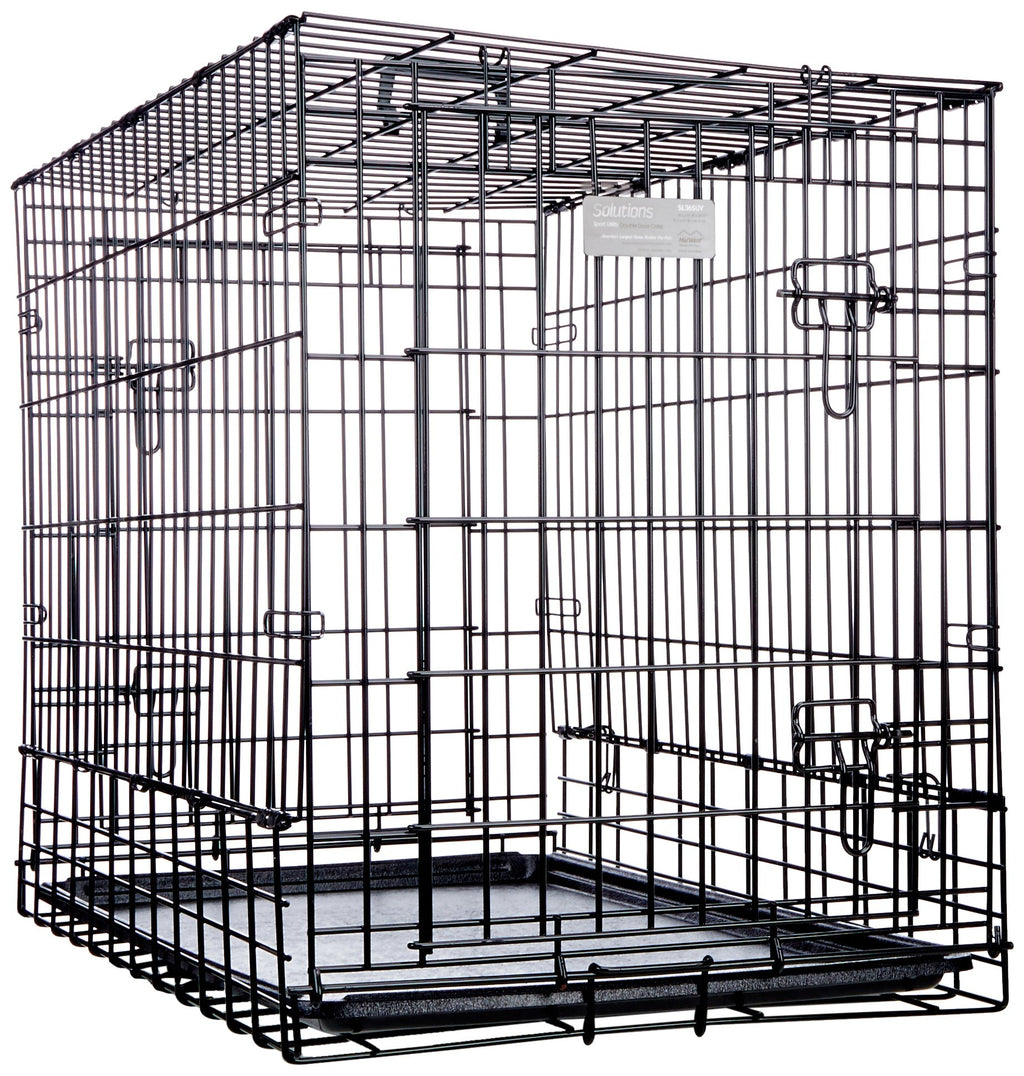 Double Door Folding Metal Dog Crate T58879