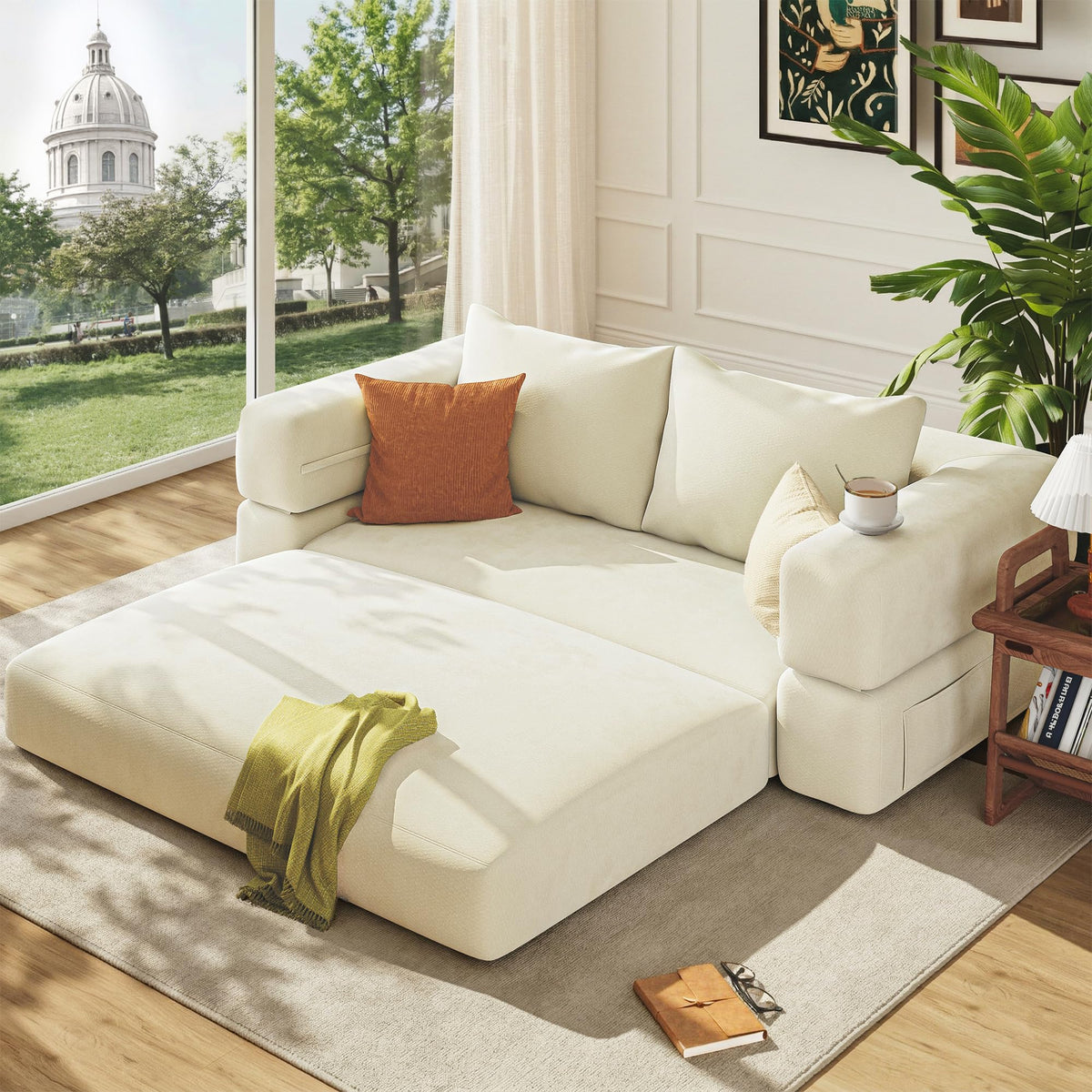 75'' Convertible Sofa Bed Queen V9059