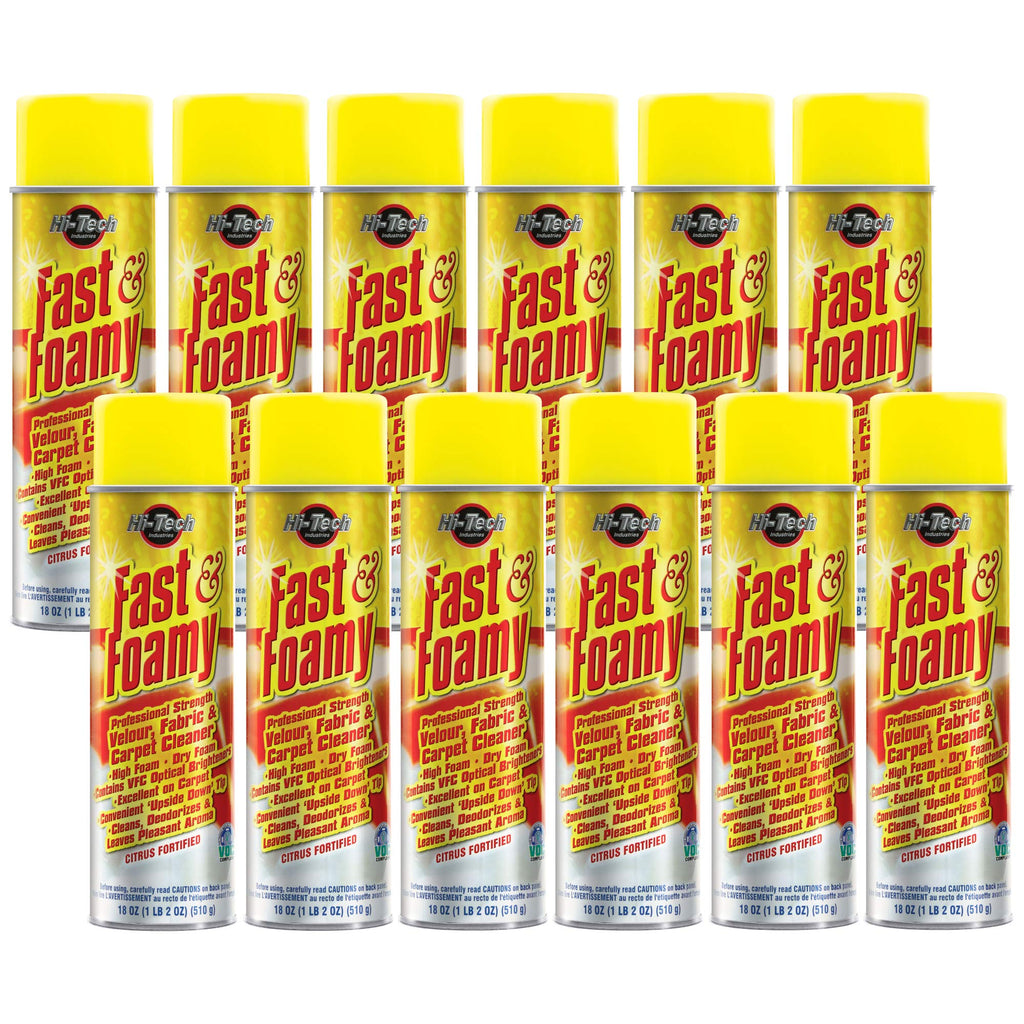 Fast & Foamy Carpet and Upholstery Cleaner Spray 12 Pack 18 oz G716431
