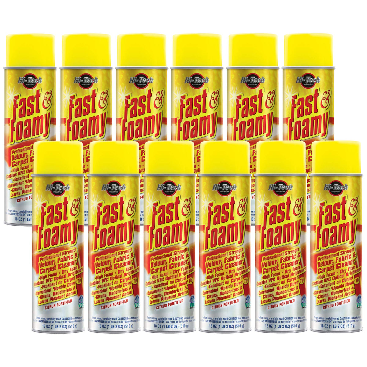 Fast & Foamy Carpet and Upholstery Cleaner Spray 12 Pack 18 oz G716431