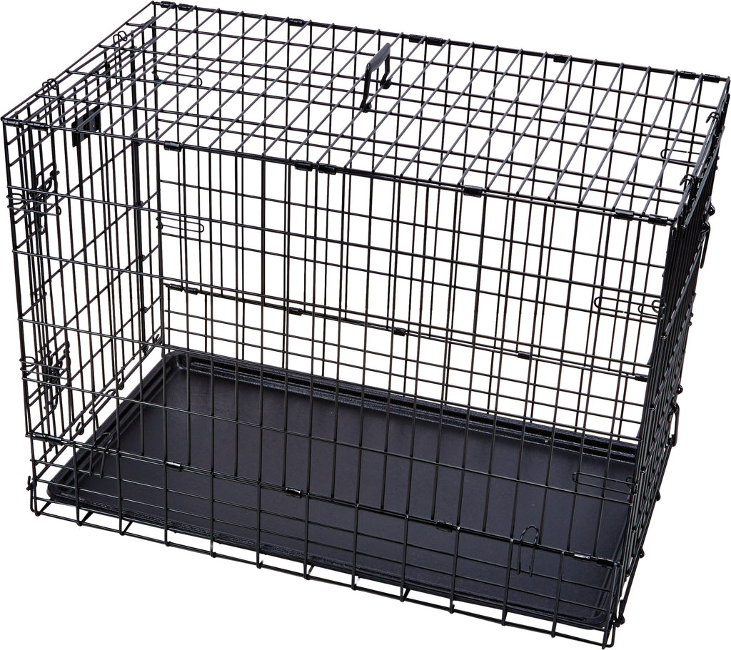 Double Door Folding Metal Dog Crate T58879