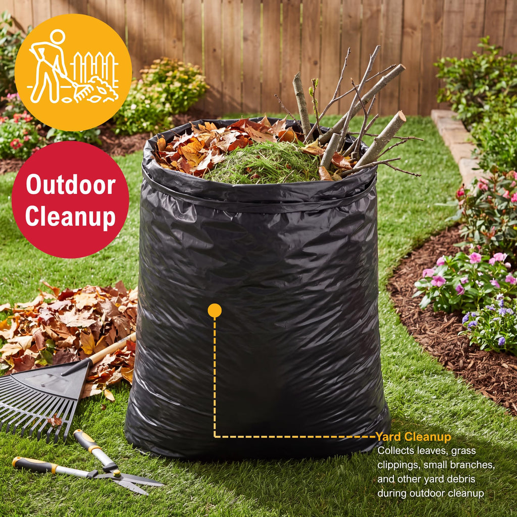 42 Gallon 3 Mil Black Trash Bags 20 Count P7051